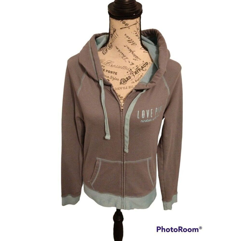 Vs pink gray  hooded xs zip up jacket